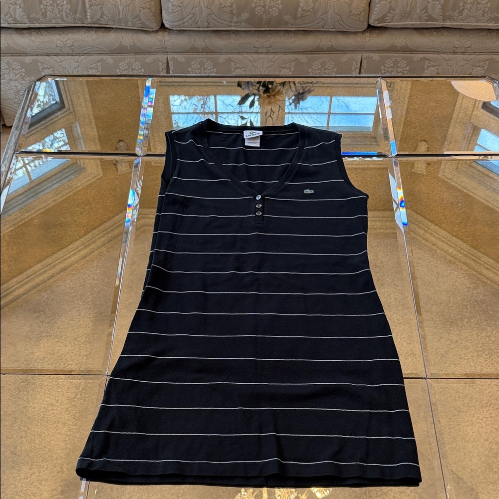 Lacoste Black Top with White Accents